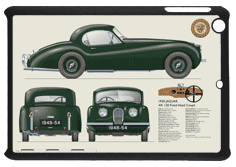 Jaguar XK120 FHC (wire wheels) 1948-54 Small Tablet Covers